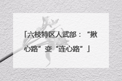 六枝特区人武部：“揪心路”变“连心路”