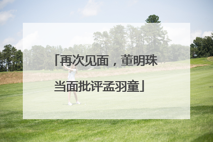 再次见面，董明珠当面批评孟羽童