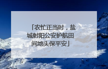 农忙正当时，盐城射阳公安护航田间地头保平安