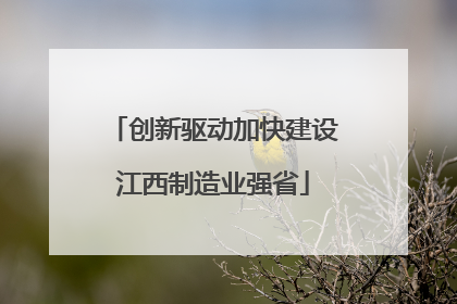 创新驱动加快建设江西制造业强省