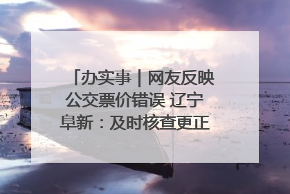 办实事｜网友反映公交票价错误 辽宁阜新：及时核查更正 加强实时巡检