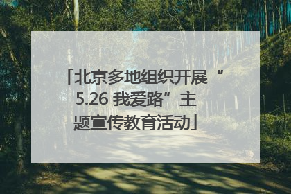 北京多地组织开展“5.26 我爱路”主题宣传教育活动