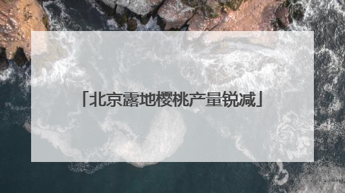 北京露地樱桃产量锐减