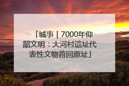 城事｜7000年仰韶文明：大河村遗址代表性文物首回原址