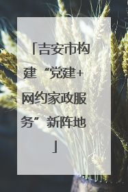 吉安市构建“党建+网约家政服务”新阵地