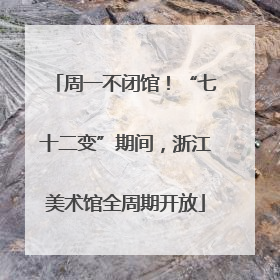 周一不闭馆！“七十二变”期间，浙江美术馆全周期开放