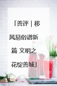 善评｜移风易俗谱新篇 文明之花绽善城