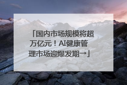 国内市场规模将超万亿元！AI健康管理市场迎爆发期→