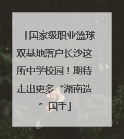 国家级职业篮球双基地落户长沙这所中学校园！期待走出更多“湖南造”国手