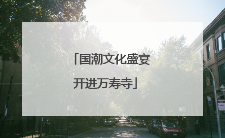 国潮文化盛宴开进万寿寺