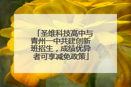 圣维科技高中与青州一中共建创新班招生，成绩优异者可享减免政策