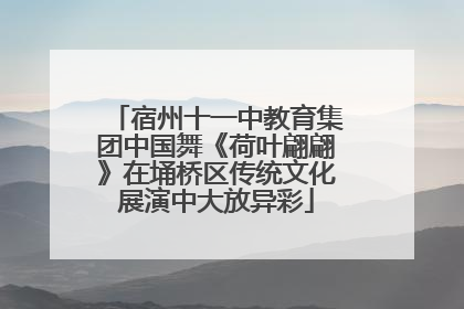 宿州十一中教育集团中国舞《荷叶翩翩》在埇桥区传统文化展演中大放异彩