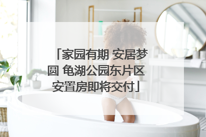 家园有期 安居梦圆 龟湖公园东片区安置房即将交付