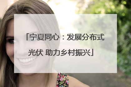 宁夏同心：发展分布式光伏 助力乡村振兴
