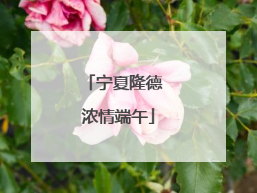 宁夏隆德 浓情端午
