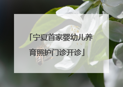 宁夏首家婴幼儿养育照护门诊开诊