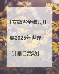 安徽省全椒县开展2025年世界计量日活动