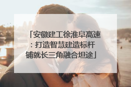 安徽建工徐淮阜高速：打造智慧建造标杆 铺就长三角融合坦途