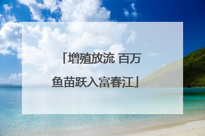增殖放流 百万鱼苗跃入富春江