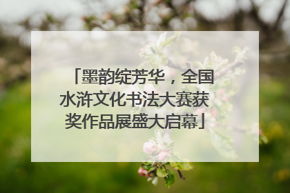 墨韵绽芳华，全国水浒文化书法大赛获奖作品展盛大启幕