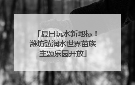 夏日玩水新地标！潍坊弘润水世界苗族主题乐园开放