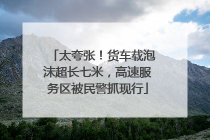太夸张！货车载泡沫超长七米，高速服务区被民警抓现行