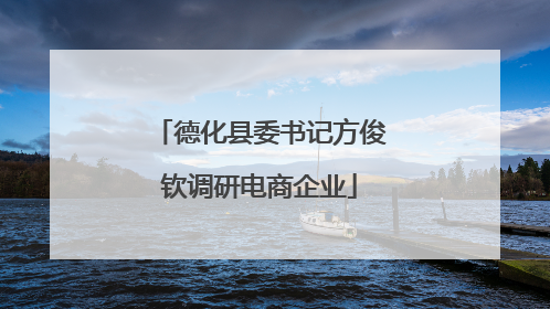 德化县委书记方俊钦调研电商企业