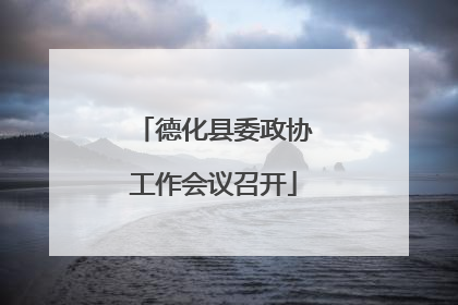 德化县委政协工作会议召开