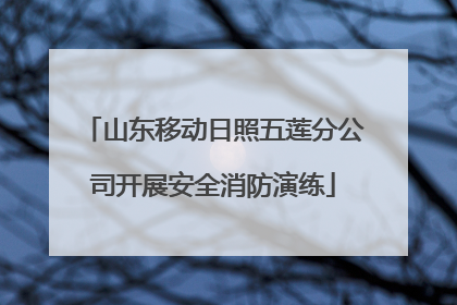 山东移动日照五莲分公司开展安全消防演练