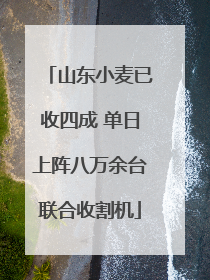 山东小麦已收四成 单日上阵八万余台联合收割机