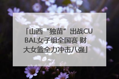 山西“独苗”出战CUBAL女子组全国赛 财大女篮全力冲击八强