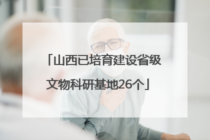 山西已培育建设省级文物科研基地26个