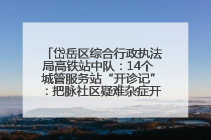 岱岳区综合行政执法局高铁站中队：14个城管服务站“开诊记”：把脉社区疑难杂症开出治理良方