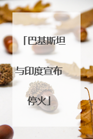 巴基斯坦与印度宣布停火