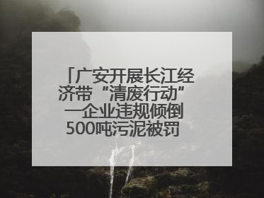 广安开展长江经济带“清废行动” 一企业违规倾倒500吨污泥被罚8万元