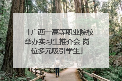 广西一高等职业院校举办实习生推介会 岗位多元吸引学生
