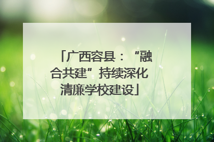 广西容县：“融合共建”持续深化清廉学校建设
