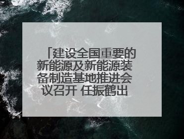 建设全国重要的新能源及新能源装备制造基地推进会议召开 任振鹤出席并讲话