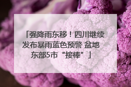 强降雨东移！四川继续发布暴雨蓝色预警 盆地东部5市“接棒”