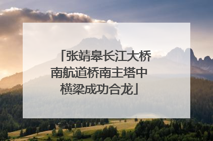 张靖皋长江大桥南航道桥南主塔中横梁成功合龙