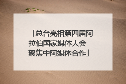 总台亮相第四届阿拉伯国家媒体大会 聚焦中阿媒体合作