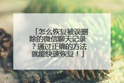 怎么恢复被误删除的微信聊天记录？通过正确的方法就能快速恢复！