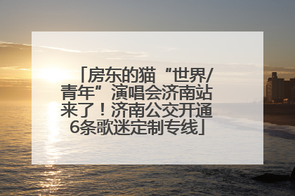 房东的猫“世界/青年”演唱会济南站来了！济南公交开通6条歌迷定制专线
