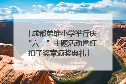 成都弟维小学举行庆“六一”主题活动暨红扣子奖章颁奖典礼