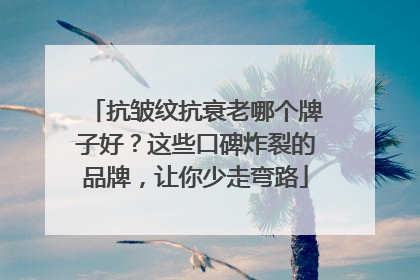 抗皱纹抗衰老哪个牌子好？这些口碑炸裂的品牌，让你少走弯路