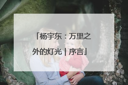 杨宇东：万里之外的灯光｜序言