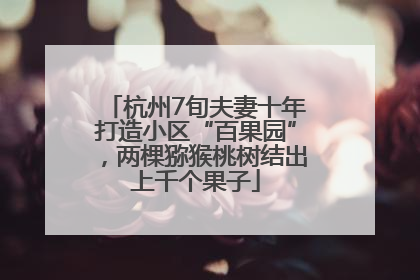 杭州7旬夫妻十年打造小区“百果园”，两棵猕猴桃树结出上千个果子