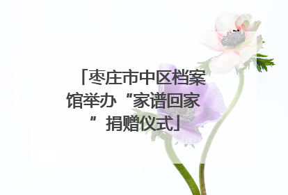 枣庄市中区档案馆举办“家谱回家”捐赠仪式