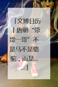 文博日历丨唐朝“带货一哥”不是马不是骆驼，而是……