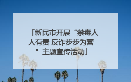 新民市开展“禁毒人人有责 反诈步步为营”主题宣传活动